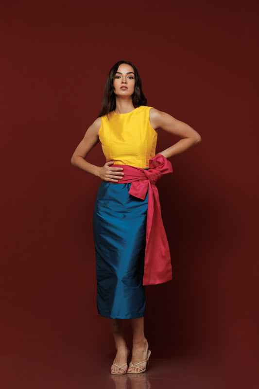 Zein Block Colored Dress