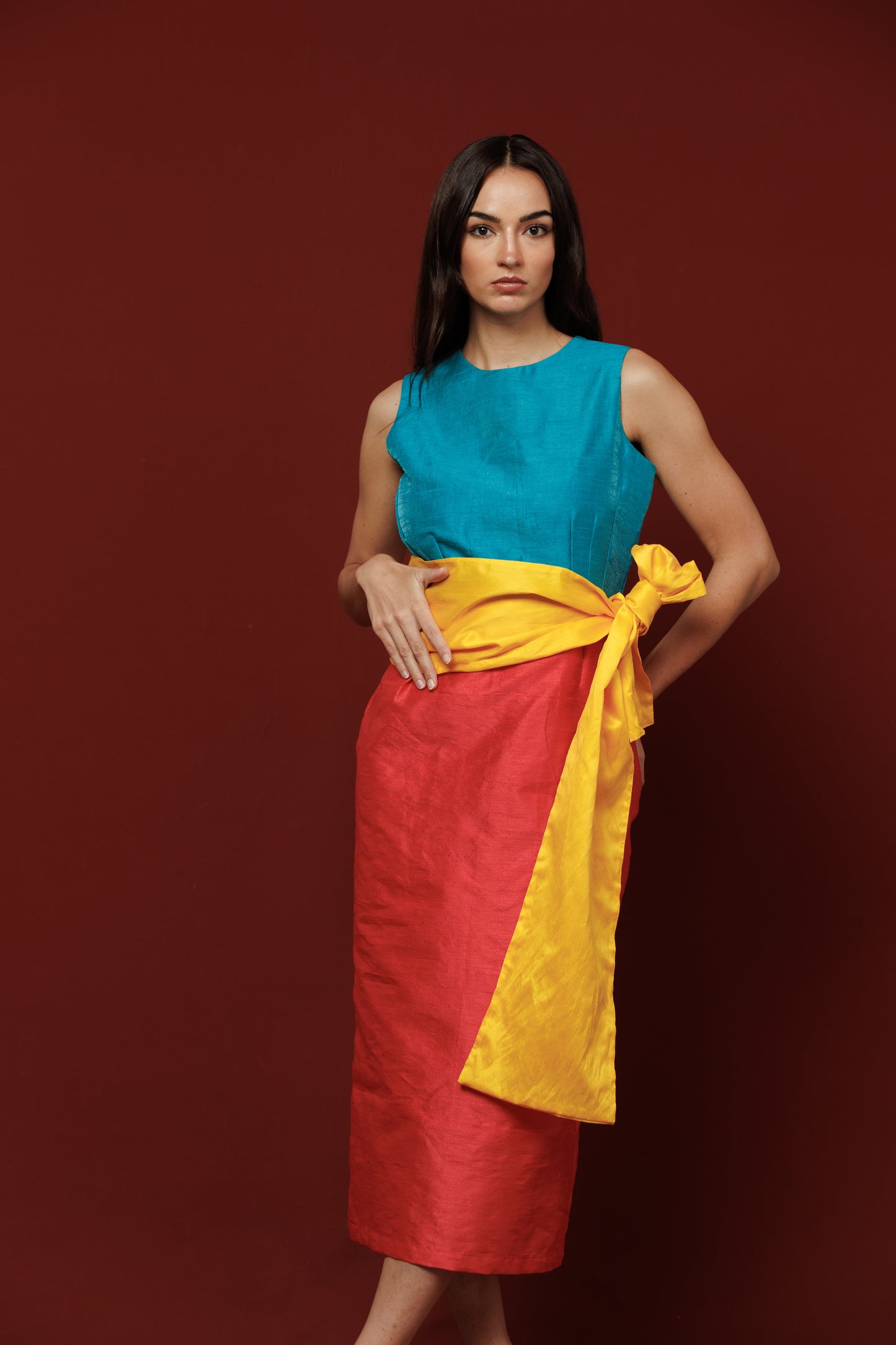 Zein Block Colored Dress