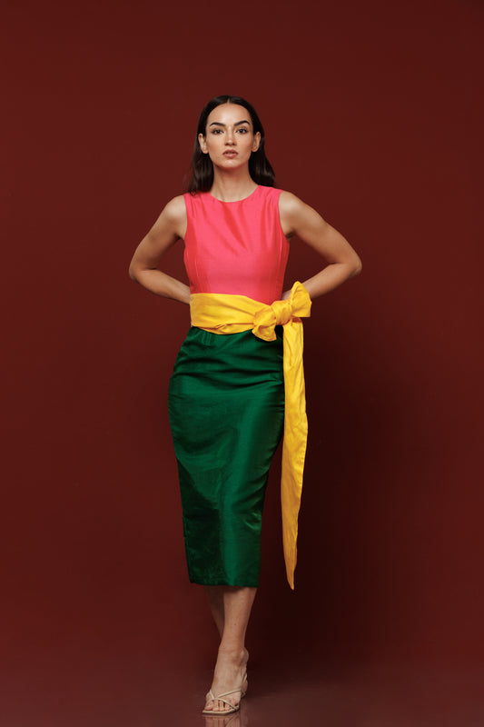 Zein Block Colored Dress